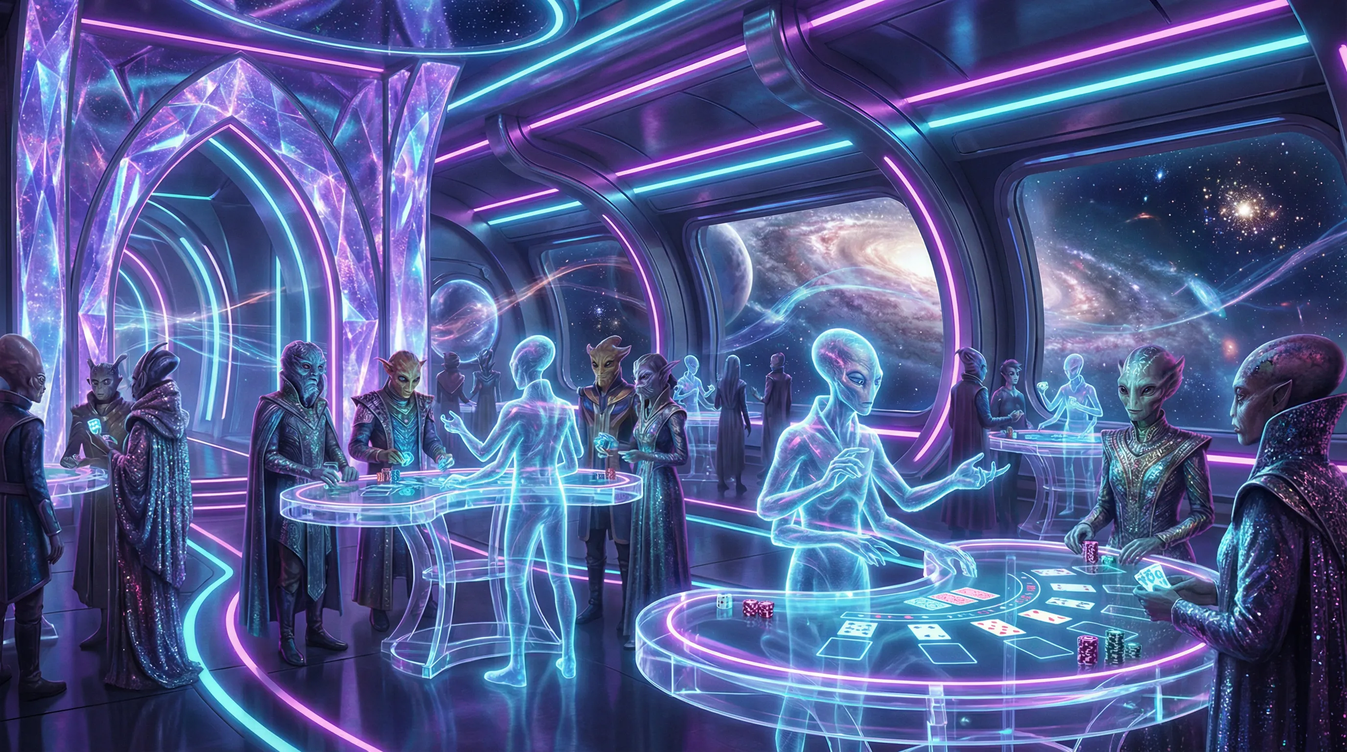 Interior do cassino ao vivo gbgbet com dealers holográficos